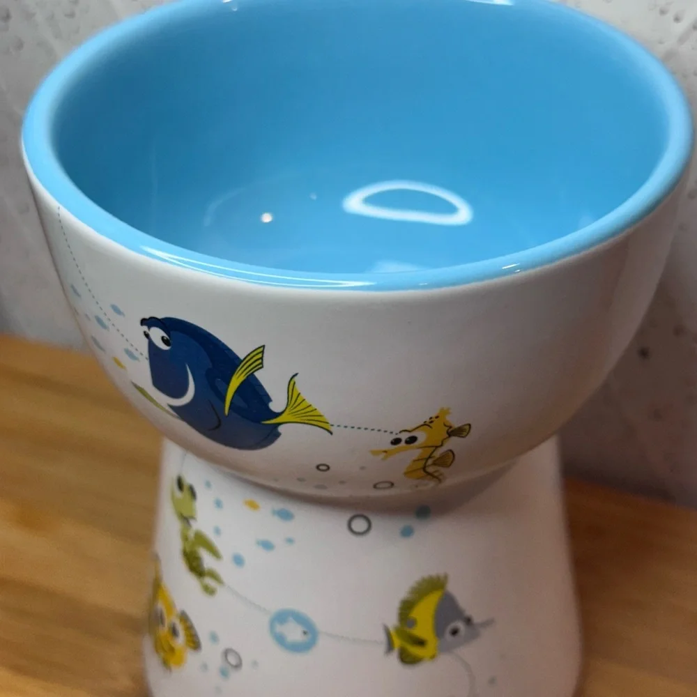 Disney Pixar *Finding Nemo* 5” Tall Elevated Food/Water Bowl Chewy *Cat or Dog*